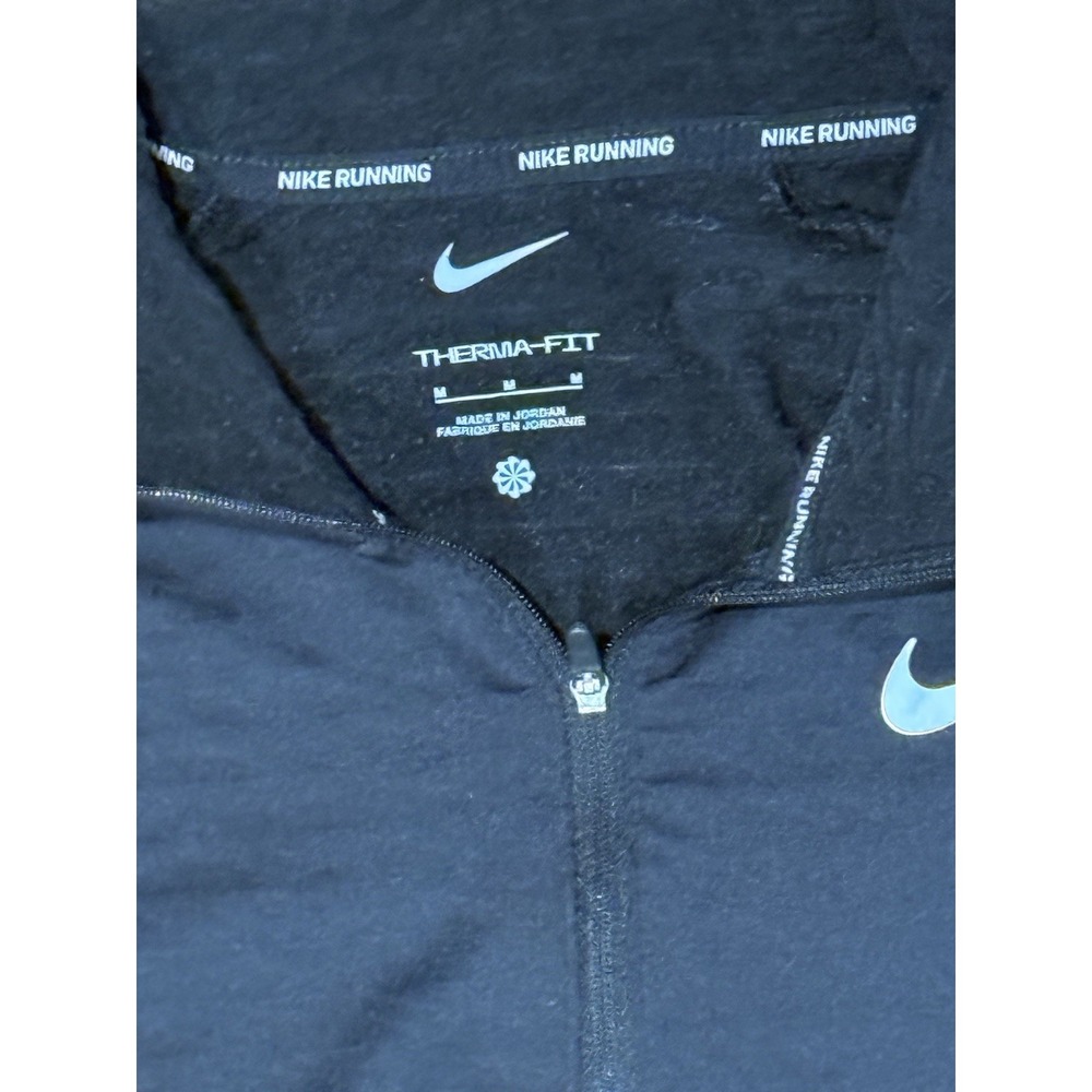 Nike Dri-Fit Running Pullover Womens Medium Black 1/4 Zip Long Sleeve Shirt - Picture 2 of 2